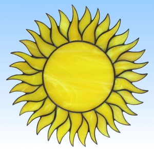 Fensterbild " Sonne ",Ø ca. 24,5 cm