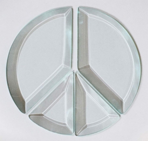Bastler-Set,Bevel-Set für Fensterbild,Friedenszeichen,Peace-Symbol,Ø ca. 15 cm