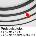 Kautschukbänder,schwarz,3 mm Durchmesser,mit Karabinerverschluss,925er Sterling Silber.