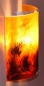 Preview: Wall lamp,red,orange,yellow,amber,black,width ca. 25 cm