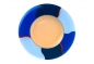 Preview: Dinner plate,Ø ca. 33 cm,champagne,blue