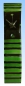 Preview: Wanduhr " Grüne Welle ",grün,schwarz,ca. 37 x 8 cm