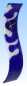 Preview: Wanduhr " Blaue Graue Welle ",blau,dunkelblau,hellgrau,ca. 39 x 8 cm