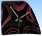 Preview: Table clock,black opaque,violet semi transparent,ca. 10 x 15 x 25 cm