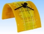 Preview: Table clock,sunflower yellow,yellow,green,white,clear,ca. 7 x 8 x 13 cm