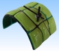 Preview: Table clock,light green,dark green,opaque,ca. 7,5 x 10 x 13 cm