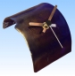 Preview: Table clock,dark blue,iridescent,branch applications,ca. 7 x 8,5 x 12,5 cm