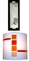 Preview: Wall fixture for fusing wall lamp,height ca. 23 cm,1-light,socket E27