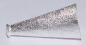 Preview: Endkappe,Kegel,ca. 11 x 23 mm,mit Loch,925er Sterling Silber,gebürstet,Artikelnummer 3483B.