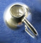 Preview: Intermediate part,Sterling Silver,bead,Ø ca. 6 mm,bored,with loop