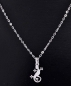 Preview: Anchor chain,with spring ring,925 Sterling Silver,rhodium-plated,flat,link size ca. 1,6 mm,length ca. 38 cm,item number 2222AR,(application example).