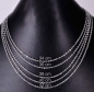 Preview: Anchor chain,with spring ring,925 Sterling Silver,rhodium-plated,flat,link size ca. 1,6 mm,length ca. 42 cm,item number 2222CR.