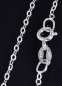 Preview: Anchor chain,with spring ring,925 Sterling Silver,rhodium-plated,flat,link size ca. 1,6 mm,length ca. 34 cm,item number 2222YR,(detail).