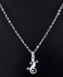 Preview: Anchor chain,with spring ring,925 Sterling Silver,rhodium-plated,flat,link size ca. 1,6 mm,length ca. 34 cm,item number 2222YR,(application example).