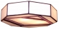 Preview: Deckenleuchte " Line ",Tiffany-Glaskunst,weiss,rosa,lila,Durchmesser ca. 28 cm,Artikelnummer 4009,gefertigt in unserer eigenen Werkstatt in Göttingen,Deutschland,Seitenansicht.