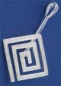 Preview: Donut holder,spiral,square,ca. 15 x 15 mm,925 Sterling Silver,item number 3422P.