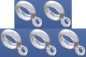 Preview: Double rings,diameter ca. 6/4 mm and ca. 3/1,3 mm,925 Sterling Silver,5 pieces,item number 3594B-5.