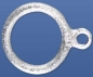 Preview: Double ring,flat,diameter ca. 12/8,5 mm and ca. 3,5/1,5 mm,925 Sterling Silver,brushed,item number 3595C.