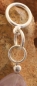 Preview: Double ring,flat,diameter ca. 12/8,5 mm and ca. 3,5/1,5 mm,925 Sterling Silver,brushed,item number 3595C (application example).
