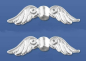 Preview: Intermediate parts," Angel Wings ",ca. 22 x 6 mm,Sterling Silver,2 pieces,item number 3730-2
