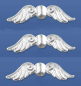 Preview: Zwischenteile," Engelsflügel ",ca. 22 x 6 mm,925er Sterling Silber,3 Stücke,Artikelnummer 3730-3.