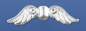 Preview: Intermediate part," Angel Wings ",ca. 22 x 6 mm,Sterling Silver,1 piece,item number 3730.
