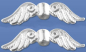 Preview: Intermediate parts," Angel Wings ",ca. 27 x 9 mm,Sterling Silver,2 pieces,item number 3730B-2