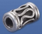Preview: Intermediate part,ethno style,cylinder,outer diameter 5 mm,inner diameter 1,5 mm,length 10 mm,925 Sterling Silver,item number 3831C.