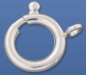 Preview: Verschluss,Federring,Durchmesser ca. 16 mm,925er Sterling Silber,Artikelnummer 3525C.