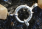 Preview: Closure,spring washer,diameter 20 mm,with 2 connect loops,925 Sterling Silver,item number 3526E (application example).