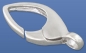 Preview: Closure,lobster claw clasp " Navette ",length ca. 11 mm,925 Sterling Silver,item number 3561A.