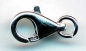 Preview: Closure,lobster claw clasp,CHP,length ca. 9 mm,open ring,925 Sterling Silver,item number 3555.