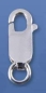Preview: Closure,lobster claw clasp,CHR,length ca. 13 mm,with open ring,925 Sterling Silver,item number 3565.