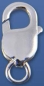 Preview: Closure,lobster claw clasp,CHR,length ca. 18 mm,with open ring,925 Sterling Silver,item number 3567.