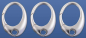 Preview: Closures,lobster claw-rings " Milano ",oval,diameter ca. 25 x 16 mm,925 Sterling Silver,3 pieces,item number 3463J-3.