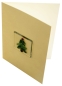 Preview: Folding card and envelope,ivory coloured,ca. 12 x 17 cm,with Glasinsel® motif " Christmas Tree ",ca. 5 x 5 cm,item number 130006e.Carmen Harusta,Glasinsel ®,Göttingen,Germany.