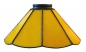 Preview: Stained glass lampshade with fitter ring,height ca. 9,5 cm,diameter ca. 21 cm,sunflower yellow,item number 8003b,side view,manufactured in our own atelier in Goettingen.Made in Germany.