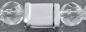 Preview: Magnetic lock " Carrée ",ca. 7 x 10 mm,1-row,925 Sterling Silver,item number 3507 (application example).