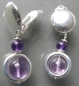 Preview: Ear clip,wavy,diameter ca. 14 mm,with closed ring,925 Sterling Silver,1 piece,item number 3720H (application example).