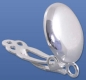 Preview: Ear clip,wavy,diameter ca. 14 mm,with closed ring,925 Sterling Silver,1 piece,item number 3720H.