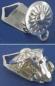 Preview: Ear clip " Rosette ",diameter ca. 8,5 mm,with loop to hook in,925 Sterling Silver,1 piece,item number 3724B.