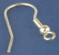 Preview: Ear hooks,fish hooks with loop,bead,spiral,length ca. 19 mm,Sterling Silver,1 pair,item number 3682S.
