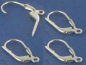 Preview: Ohrhaken mit Öse und Klappbügel,Länge ca. 17 mm,925er Sterling Silber,4 Stücke,Artikelnummer 3684-004.