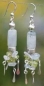 Preview: Earring component,pencil,length ca. 24 mm,with loop,diameter ca. 2 mm,925 Sterling Silver,1 piece,item number 3736E (application example).