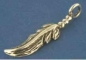 Preview: Earring component,feather with loop,ca. 16 x 4 mm,925 Sterling Silver,blackened,1 piece,item number 3737A.