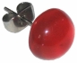 Preview: Ohrstecker,925er Sterling Silber,mit handgemachtem Glasstein,Durchmesser ca. 10 mm,rot,1 Paar,Artikelnummer 22223100,in unserem eigenen Atelier gefertigt.Carmen Harusta,Glasinsel ®,Göttingen,Deutschland.
