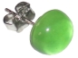 Preview: Ohrstecker,925er Sterling Silber,mit handgemachtem Glasstein,Durchmesser ca. 10 mm,hellgrün,1 Paar,Artikelnummer 22224050,in unserem eigenen Atelier gefertigt.Carmen Harusta,Glasinsel ®,Göttingen,Deutschland.