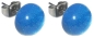 Preview: Ohrstecker,925er Sterling Silber,mit handgemachtem Glasstein,Durchmesser ca. 10 mm,blau,1 Paar,Artikelnummer 22225100,in unserem eigenen Atelier gefertigt.Carmen Harusta,Glasinsel ®,Göttingen,Deutschland.
