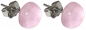 Preview: Ohrstecker,925er Sterling Silber,mit handgemachtem Glasstein,Durchmesser ca. 10 mm,pastell rosa,1 Paar,Artikelnummer 22225600,in unserem eigenen Atelier gefertigt.Carmen Harusta,Glasinsel ®,Göttingen,Deutschland.