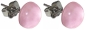 Preview: Ohrstecker,925er Sterling Silber,mit handgemachtem Glasstein,Durchmesser ca. 10 mm,rosa,1 Paar,Artikelnummer 22225650,in unserem eigenen Atelier gefertigt.Carmen Harusta,Glasinsel ®,Göttingen,Deutschland.
